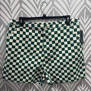 Wild Fable Green and White Bermudas